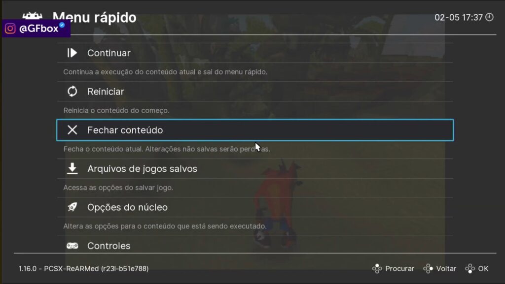 primeiro atalho no batocera usando o HotKey para acessar o menu principal do retroarch