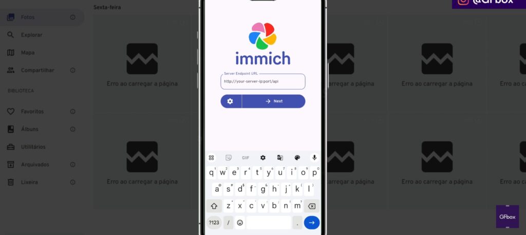 instalando o immich no android e ios