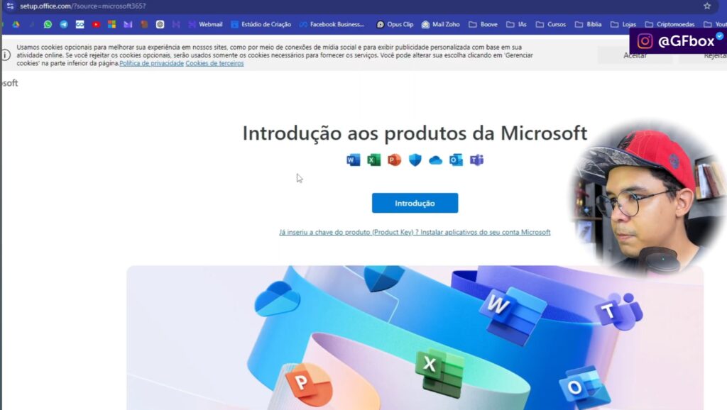 site da microsoft para fazer o login e ativar o pacote do Microsoft 365 Family