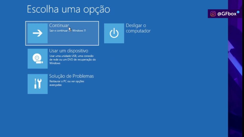 finalizando o processo de recuperação da senha do windows