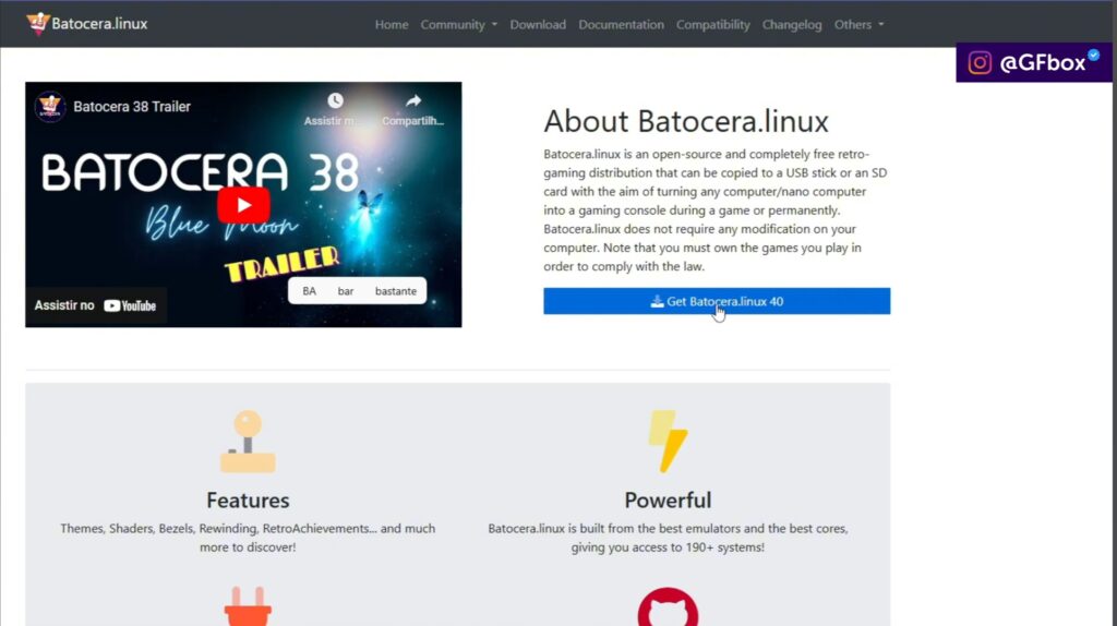 instalando o batocera
