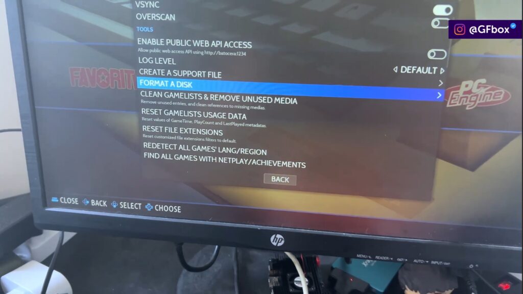 selecionando a opção "format a disk"