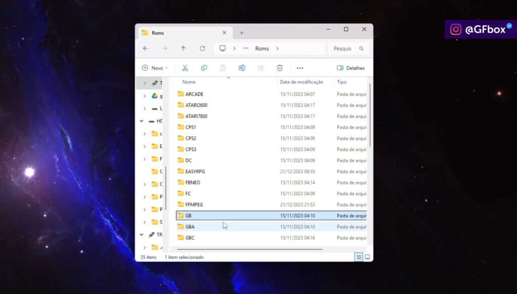 colocando as roms em suas respectivas pastas no microsd do trimui smart pro