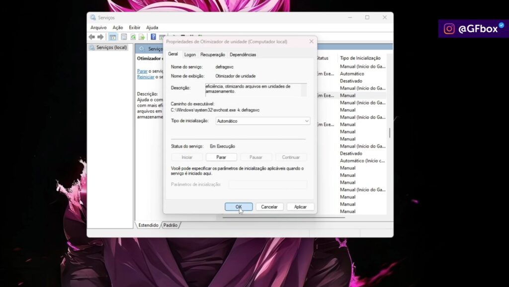 finalizando o processo para acelerar a transferencia de arquivos