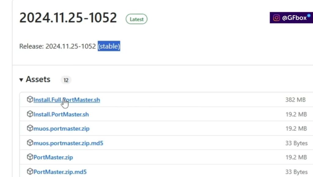 instalando o arquivo install.full.PortMaster.sh para jogar games de PC no R36S com Ports