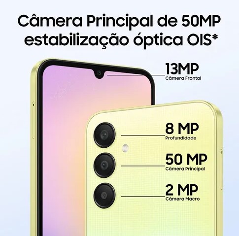 câmera do celular bom e barato Galaxy A25