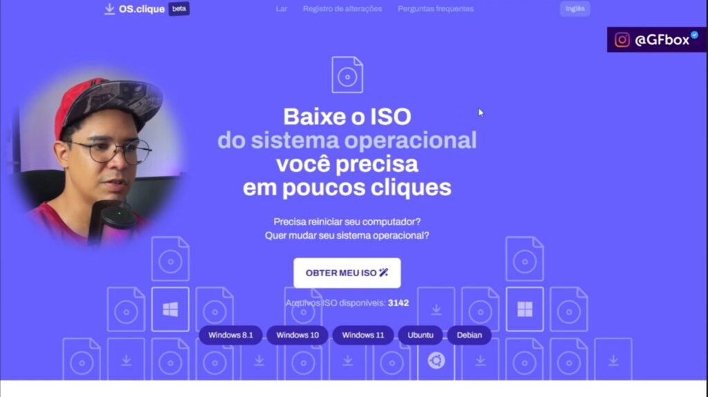 site oficial do os.click para baixar versões antigas do windows