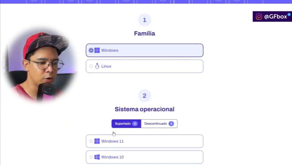 fazendo os passo a passo para instalar uma versão do windows no dite os.click