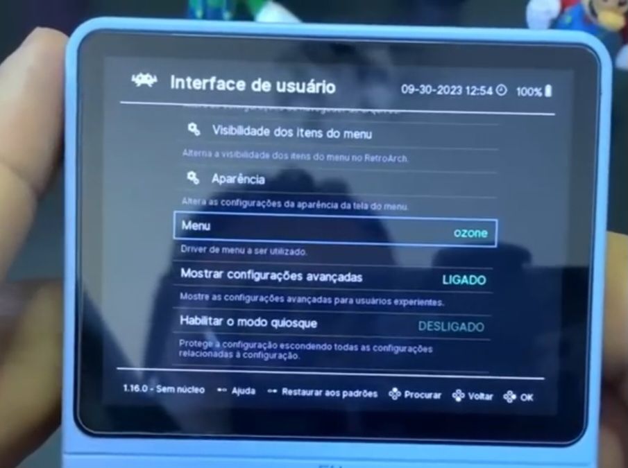 mudando a interface do sistema ArkOS